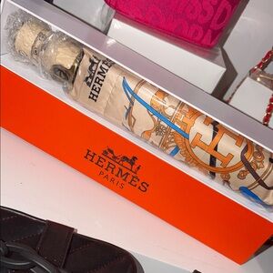 Hermes Beige and Blue Umbrella